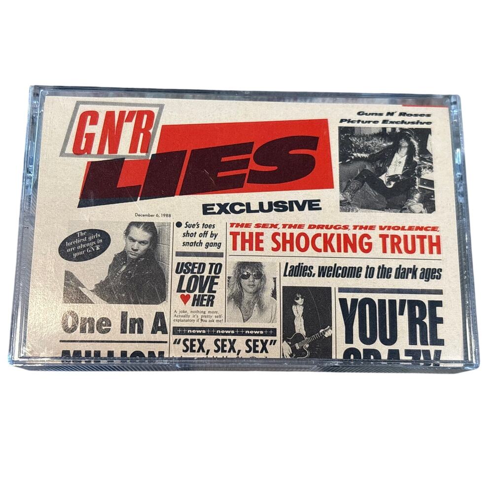 Guns N' Roses G N' R Lies cassette tape EP 1988 Geffen Records M5G 24198